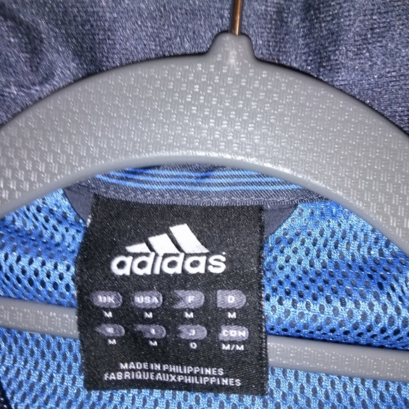 Adidas men's size M blue zip up jacket. - Picture 2 of 5